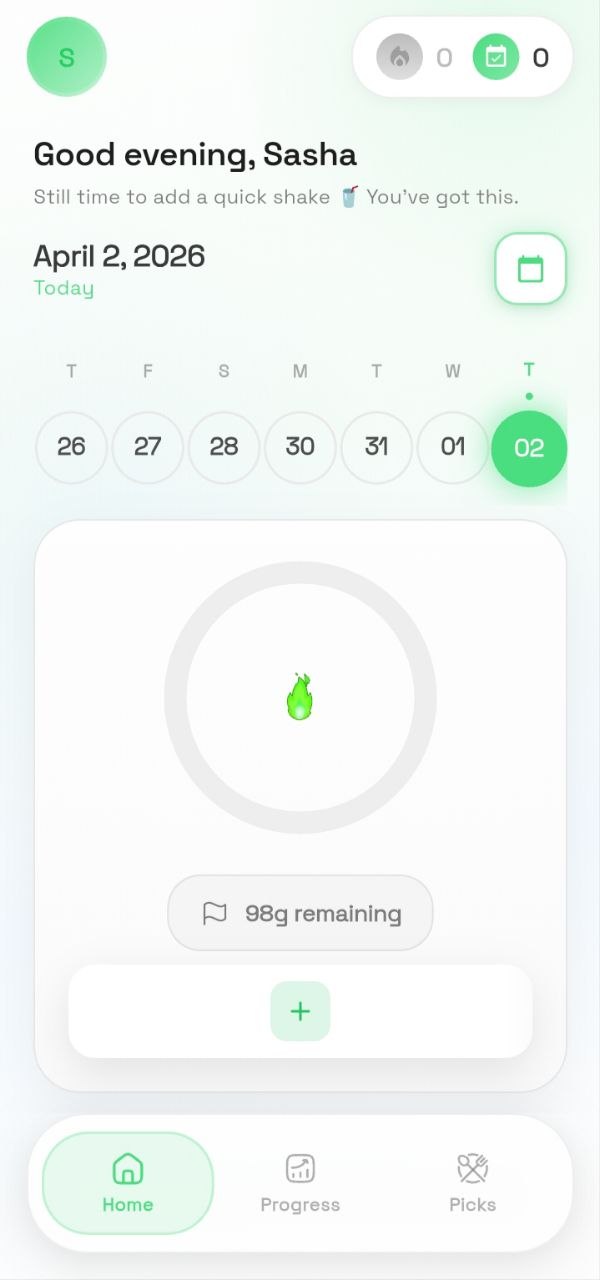 Protly home dashboard